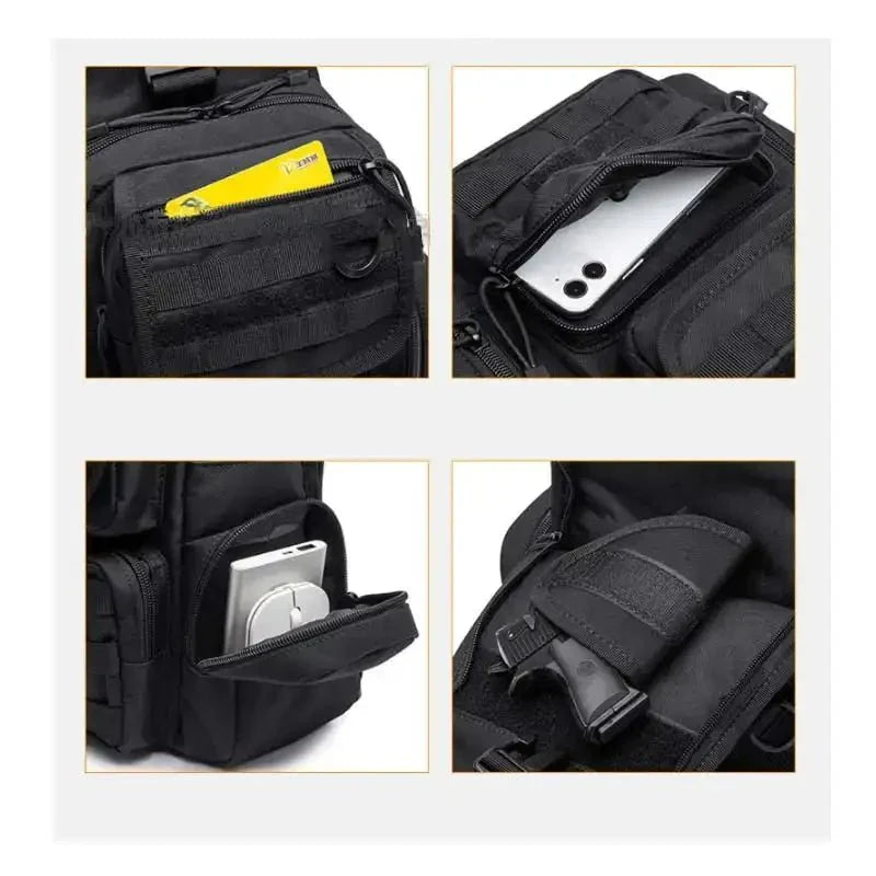 Sac à bandoulière tactique résistant et réglable