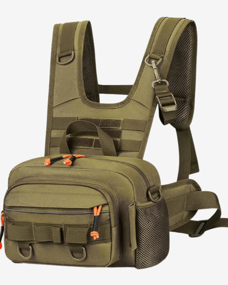 Sac de poitrine robuste pour pêche et accessoires