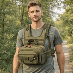 Sac de poitrine robuste pour pêche et accessoires